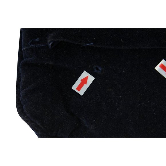 Jonathan Adler Lacoste Pillow 8 x 11 Navy Blue Turquoise Velvet Knit Pouch Sac - Picture 6 of 10